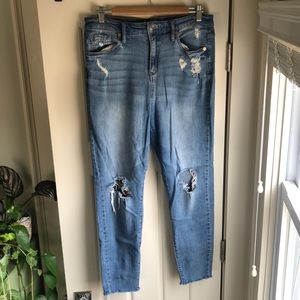 High Waisted Ripped Jeans